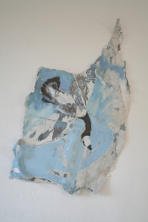 vrije val (decollage & acryl,  120x70 cm)